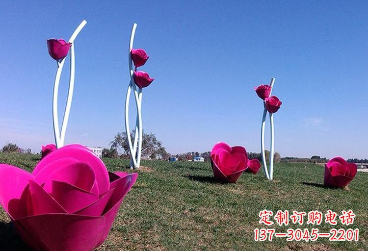沈阳不锈钢玫瑰雕塑美丽的艺术之作