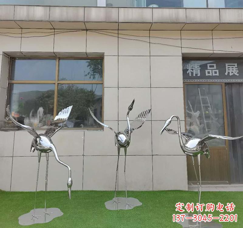 沈阳不锈钢仙鹤雕塑传承传统文化