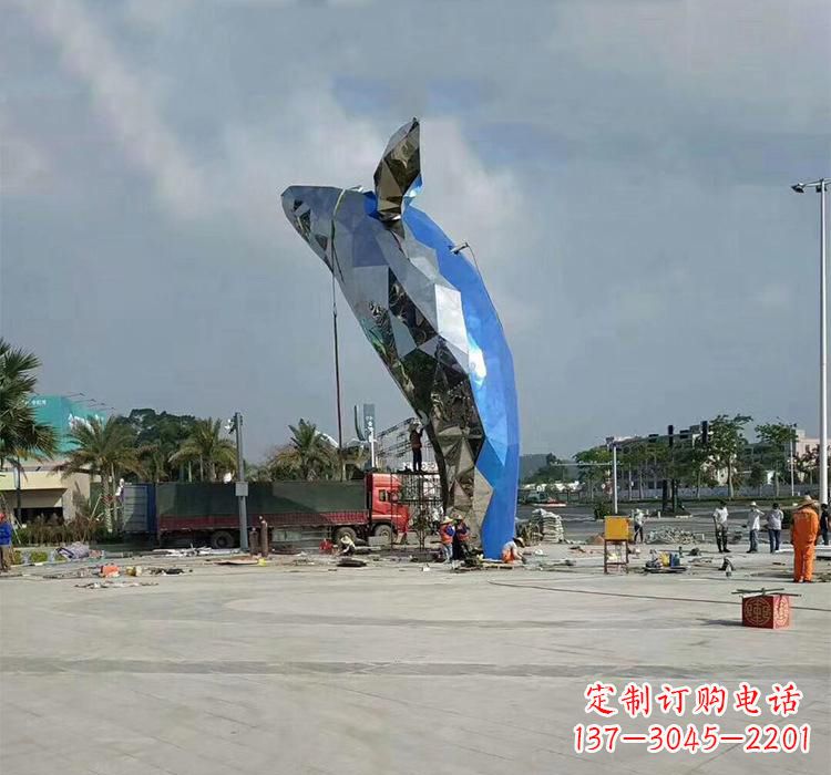 沈阳不锈钢鲸鱼雕塑海洋世界的精美礼物