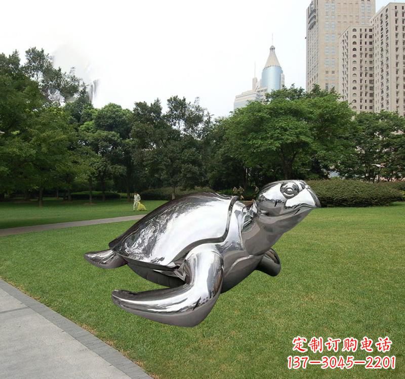 沈阳不锈钢海龟雕塑传承海洋文化的象征