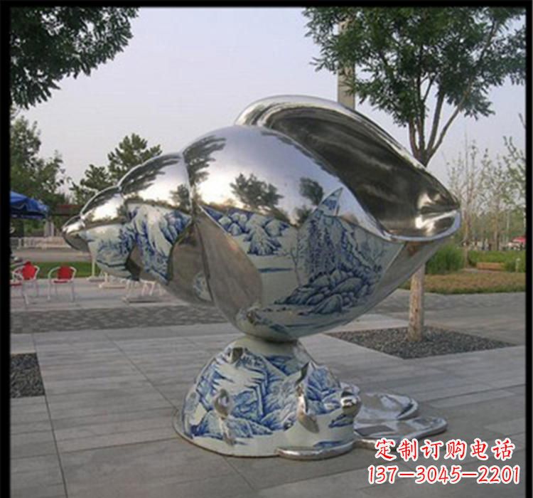 沈阳不锈钢海螺景观雕塑精美的海景景观