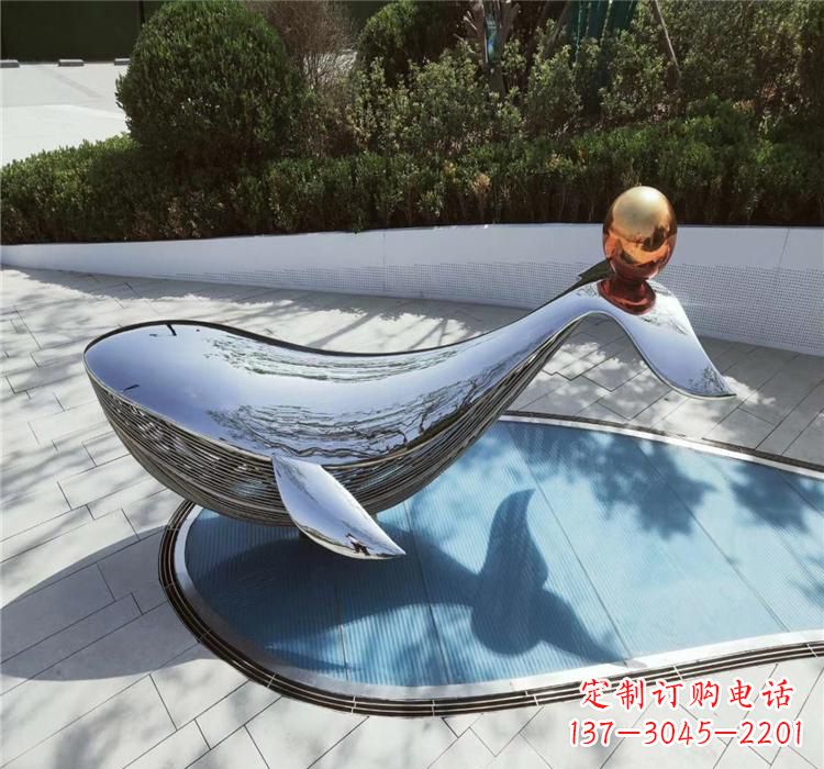 沈阳不锈钢海豚精美的雕塑作品