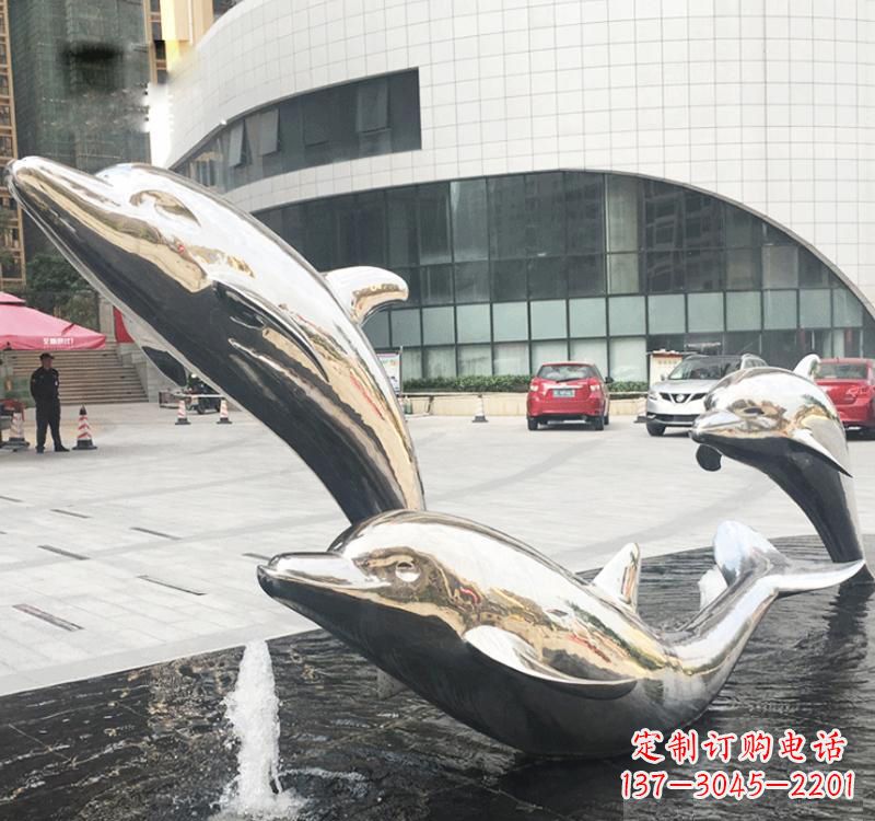 沈阳不锈钢海豚雕塑艺术与美的结合