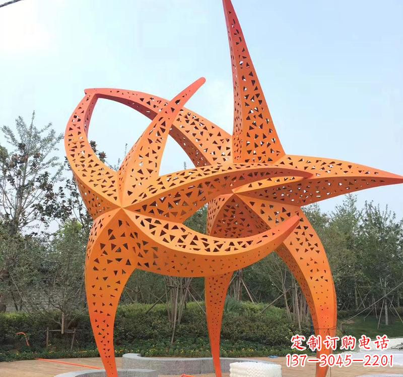 沈阳不锈钢海星海洋动物雕塑——美丽的海洋艺术
