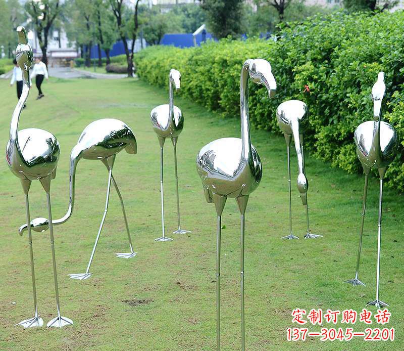 沈阳不锈钢火烈鸟雕塑美丽的艺术杰作