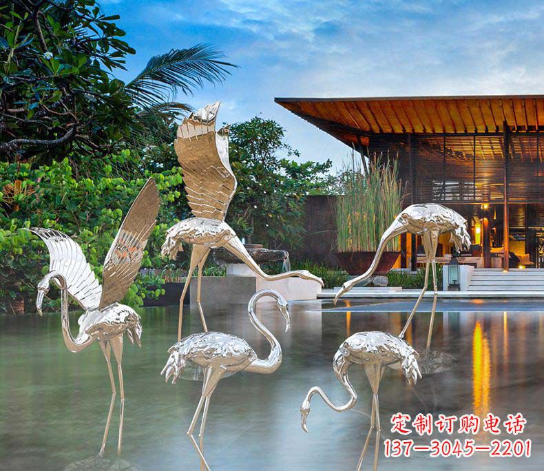 沈阳精美不锈钢火烈鸟雕塑