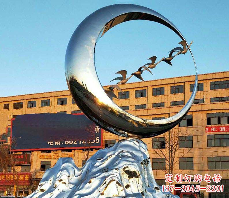 沈阳雁雕塑不锈钢的艺术精灵