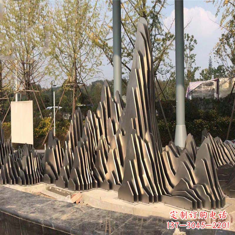 沈阳不锈钢假山雕塑艺术与环境的完美结合