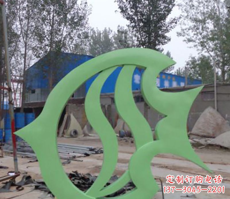 沈阳不锈钢剪纸鲤鱼雕塑——传承传统艺术