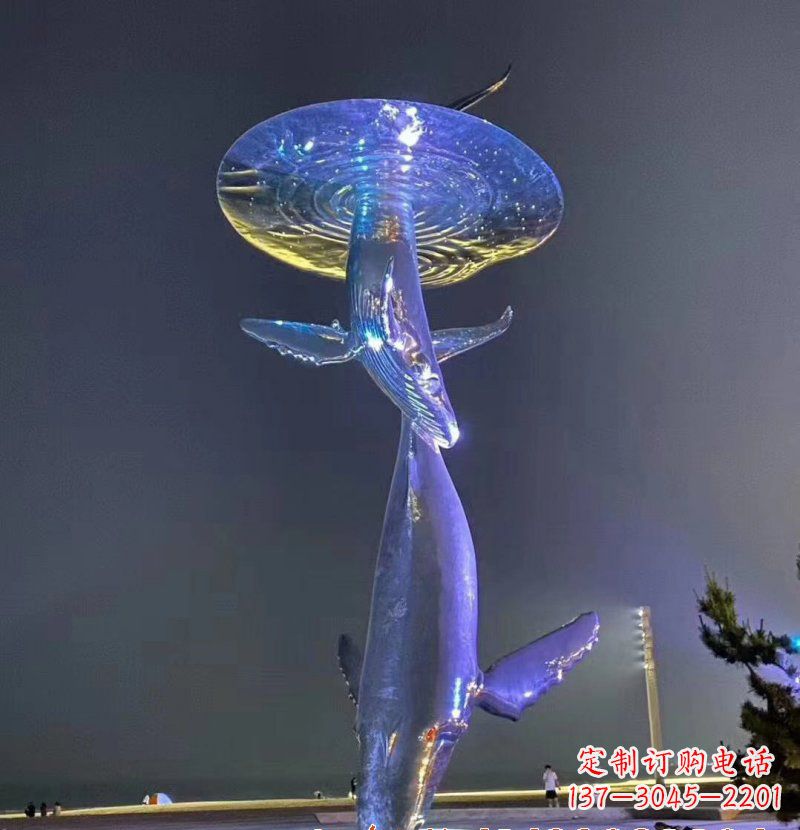 沈阳不锈钢鲸鱼雕塑——传承着海洋的精灵魅力