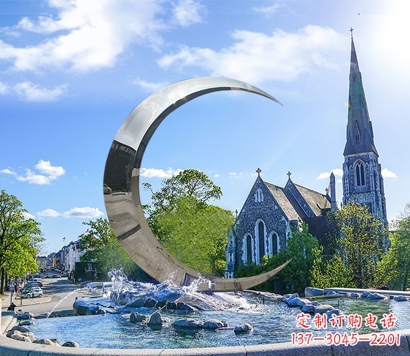 沈阳不锈钢景观月亮雕塑精美绝伦