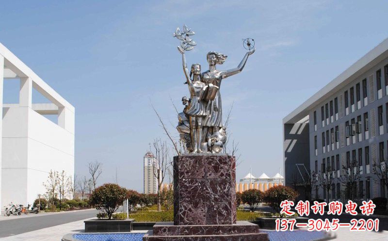 沈阳不锈钢学生雕塑——记录学生成长的精美艺术品