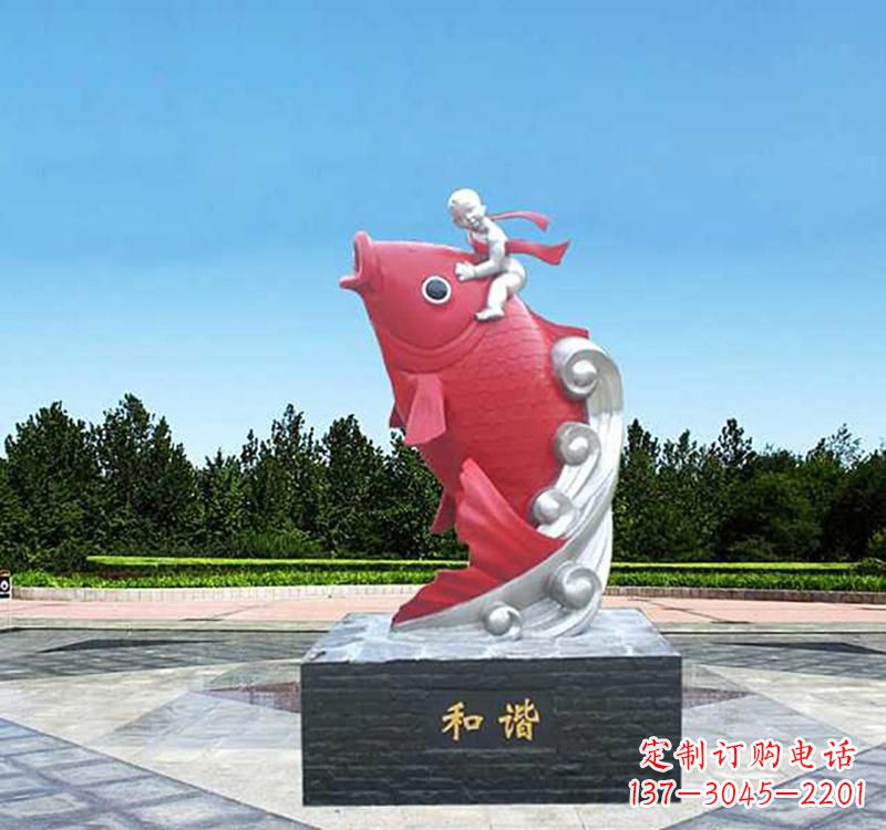沈阳不锈钢鲤鱼雕塑精美绝伦
