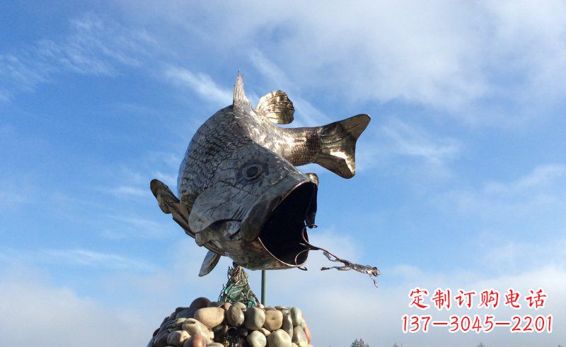 沈阳不锈钢鲤鱼雕塑传承中国传统文化