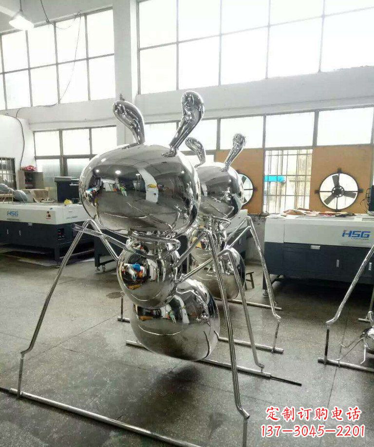 沈阳不锈钢蚂蚁步行街景观雕塑——融合现代科技与自然之美