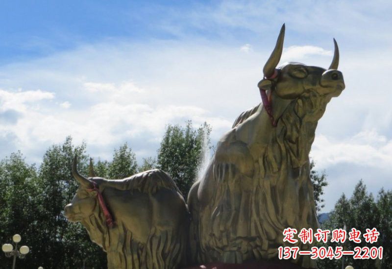 沈阳不锈钢牦牛雕塑一种传统文化的精美传承
