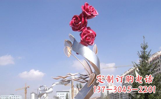 沈阳不锈钢玫瑰雕塑精致的艺术之美
