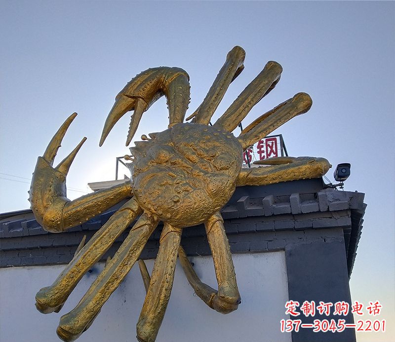 沈阳不锈钢螃蟹雕塑精美而又经久不衰