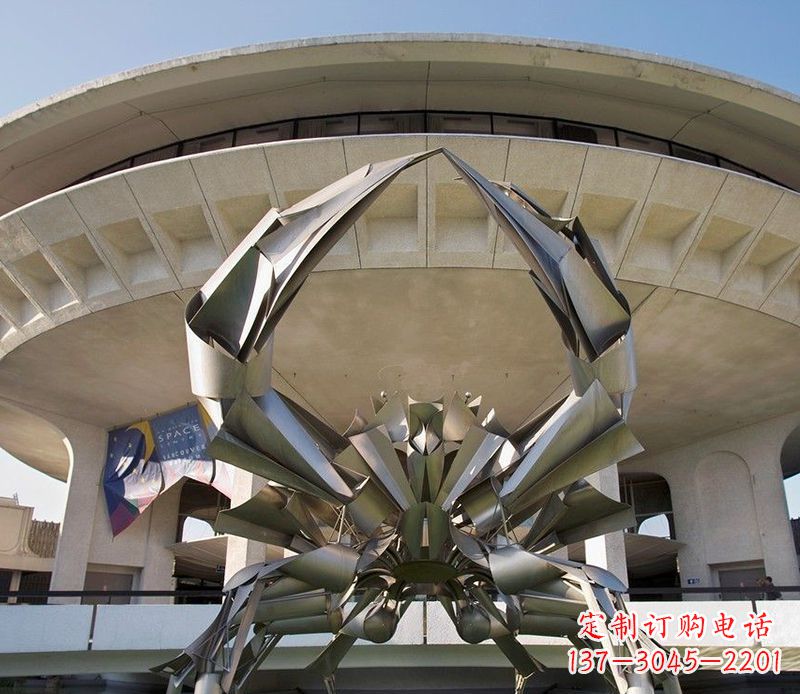 沈阳不锈钢螃蟹雕塑美观耐候的户外装饰