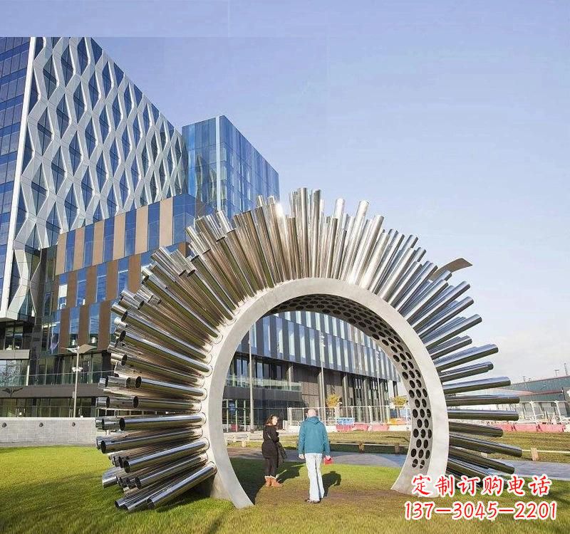 沈阳不锈钢拱门雕塑高雅典雅的艺术
