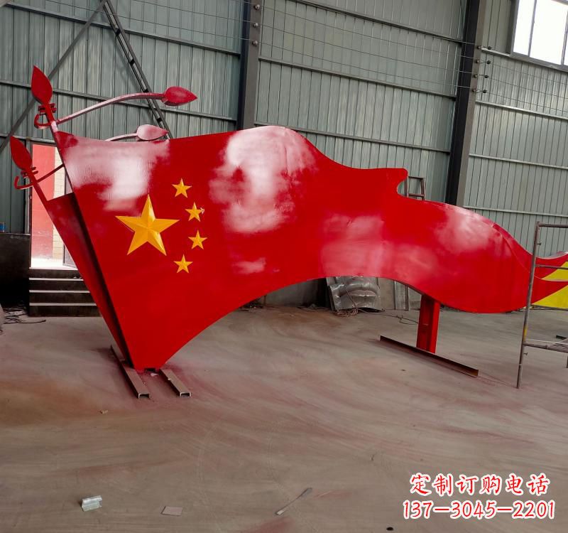 沈阳不锈钢拼接党旗雕塑