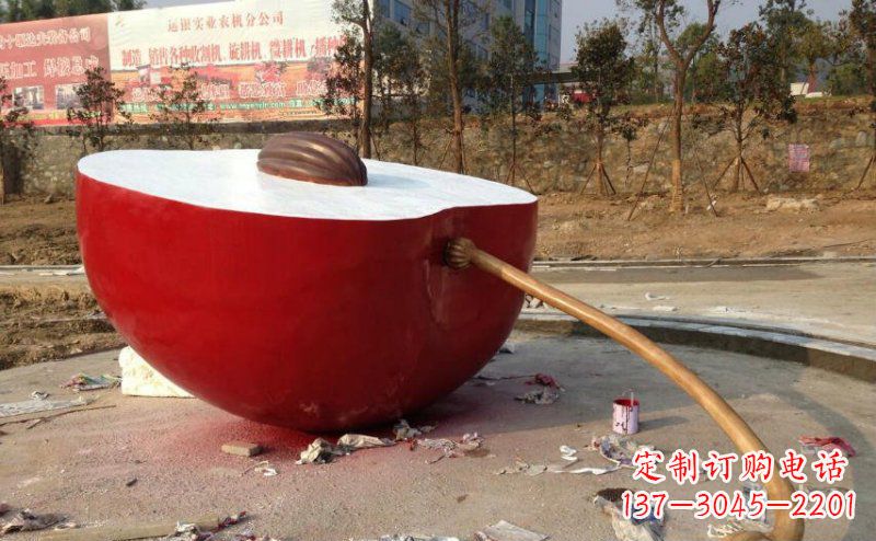 沈阳不锈钢苹果雕塑艺术与实用的结合