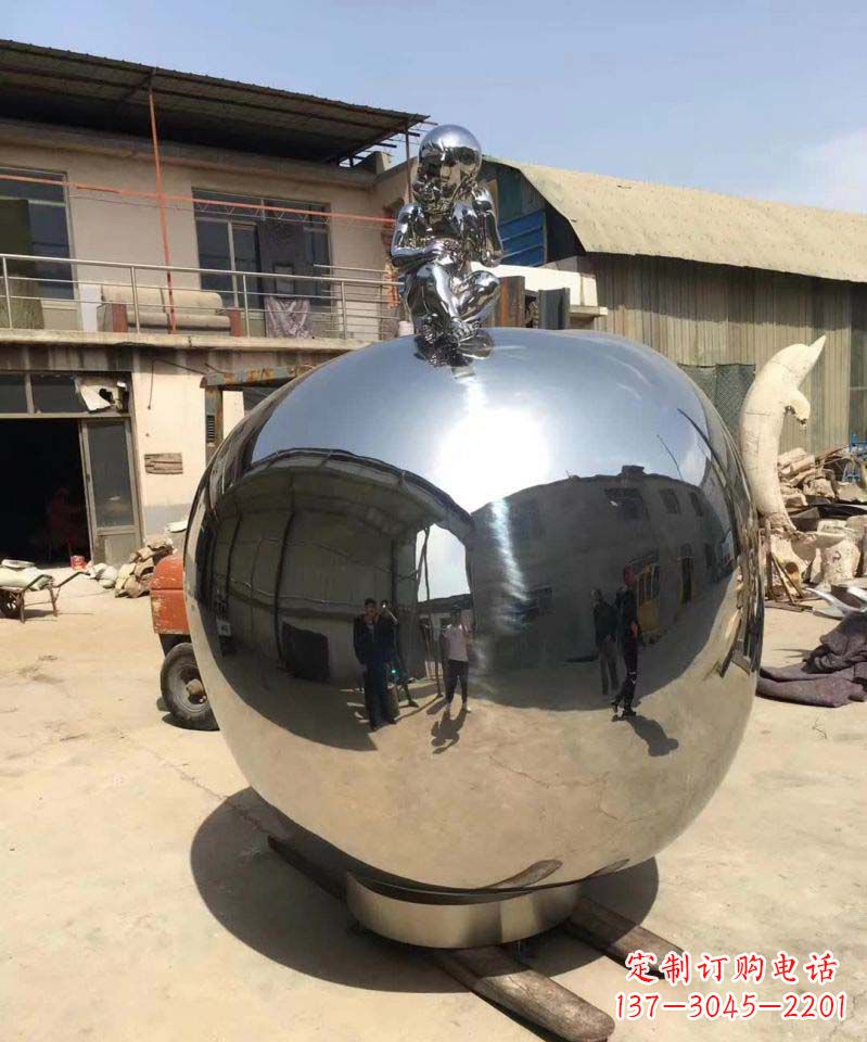 沈阳精美不锈钢苹果雕塑