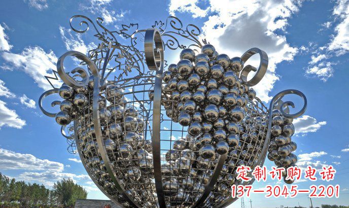 沈阳不锈钢葡萄雕塑精致美观、经久耐用