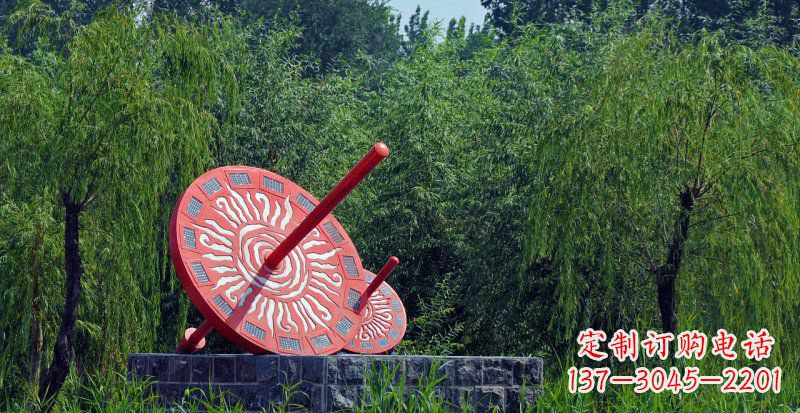 沈阳不锈钢日晷校园雕塑点亮校园时光