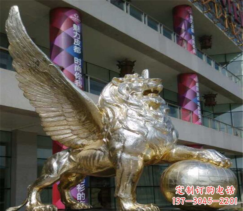 沈阳不锈钢狮子雕塑象征力量与美