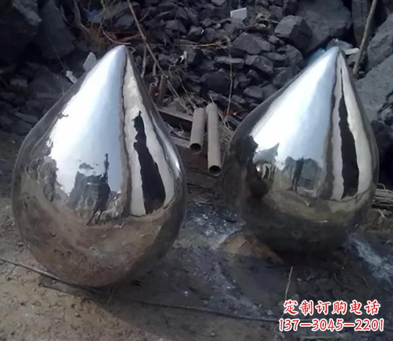 沈阳不锈钢水滴雕塑美丽绽放