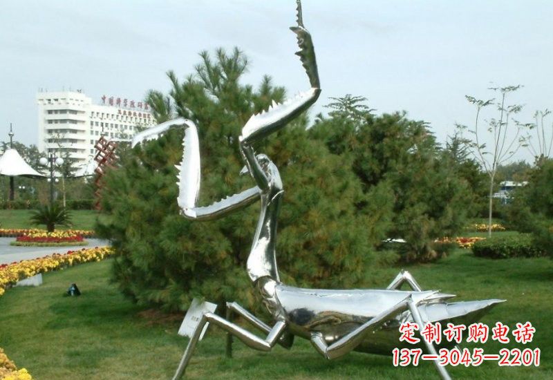 沈阳不锈钢螳螂雕塑艺术的精美结晶
