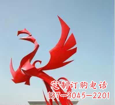沈阳不锈钢铁艺凤凰雕塑美丽的象征
