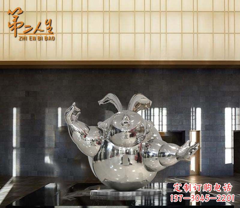 沈阳不锈钢兔子雕塑——精致雕刻的艺术品