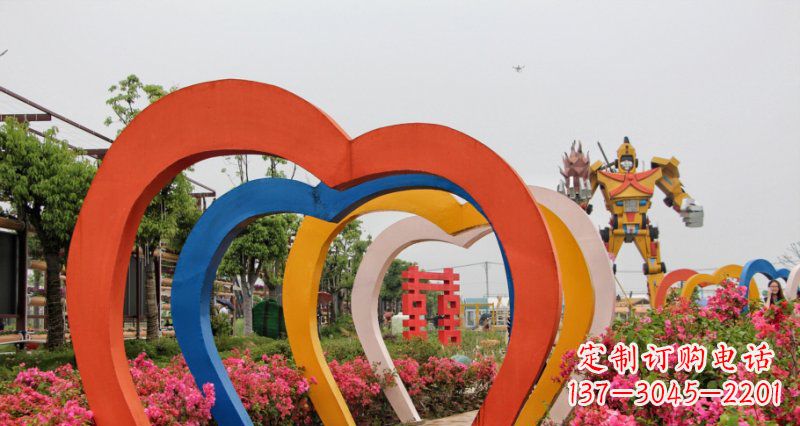 沈阳不锈钢心形拱门雕塑——浪漫之门