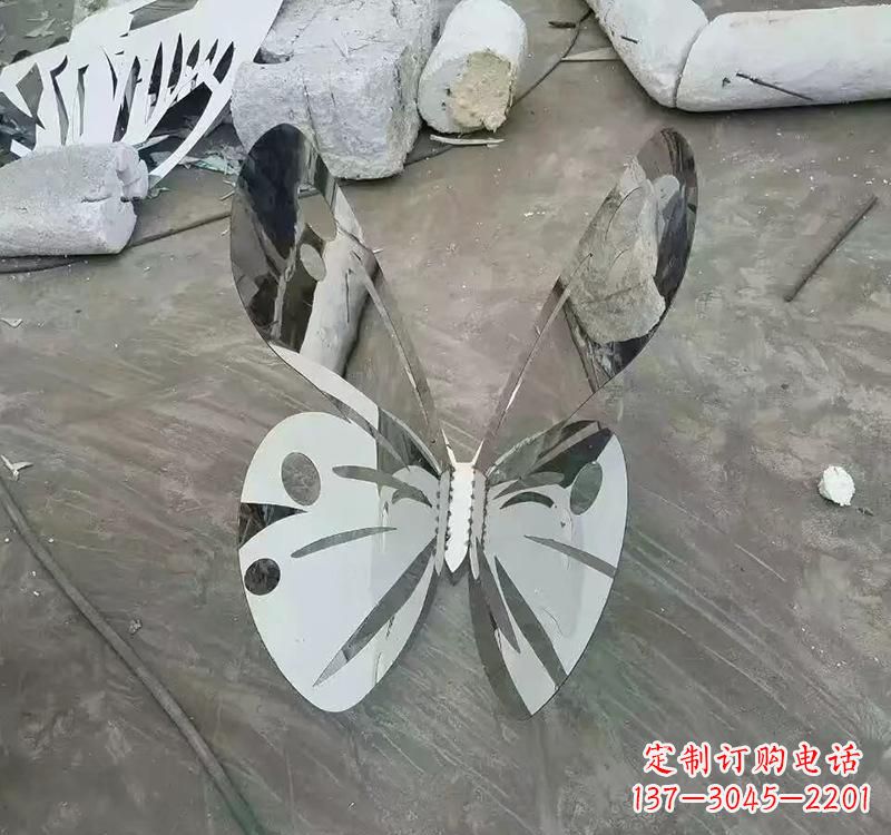 沈阳不锈钢园林蝴蝶雕塑精美的艺术之作