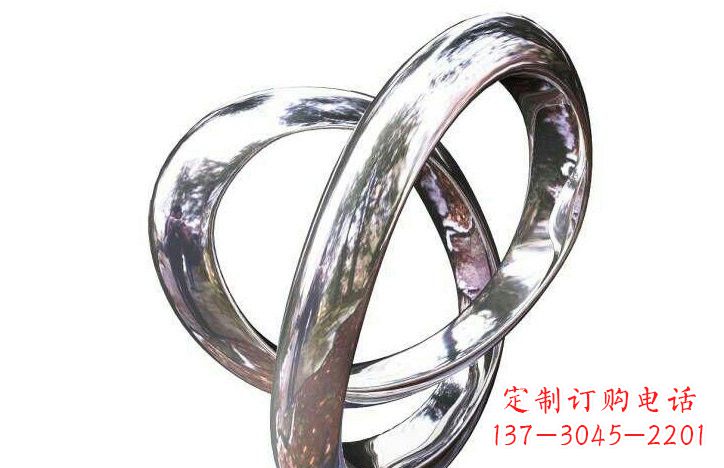 沈阳不锈钢圆环雕塑折射出动态的美