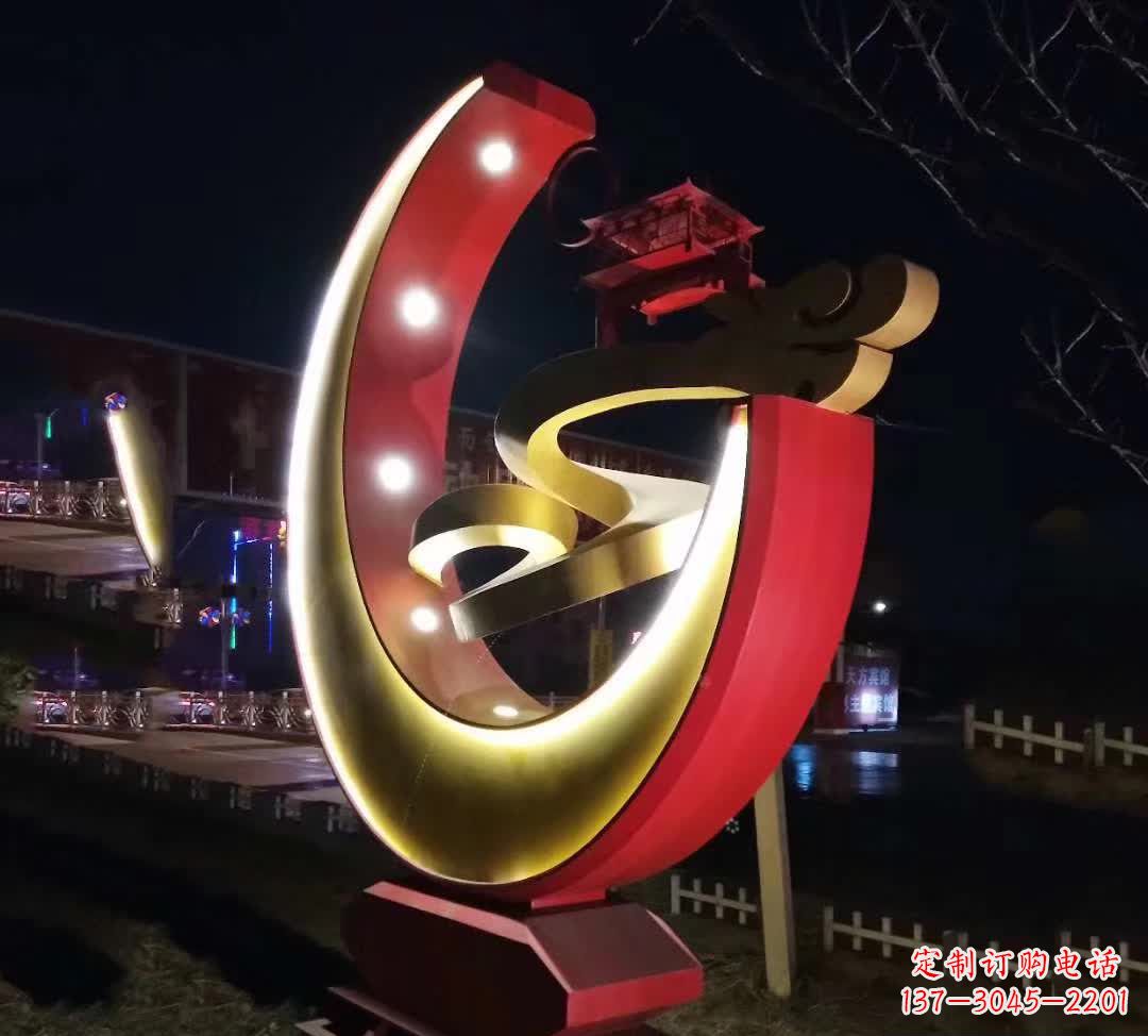 沈阳不锈钢月亮抽象雕塑——璀璨星空下的绝美艺术