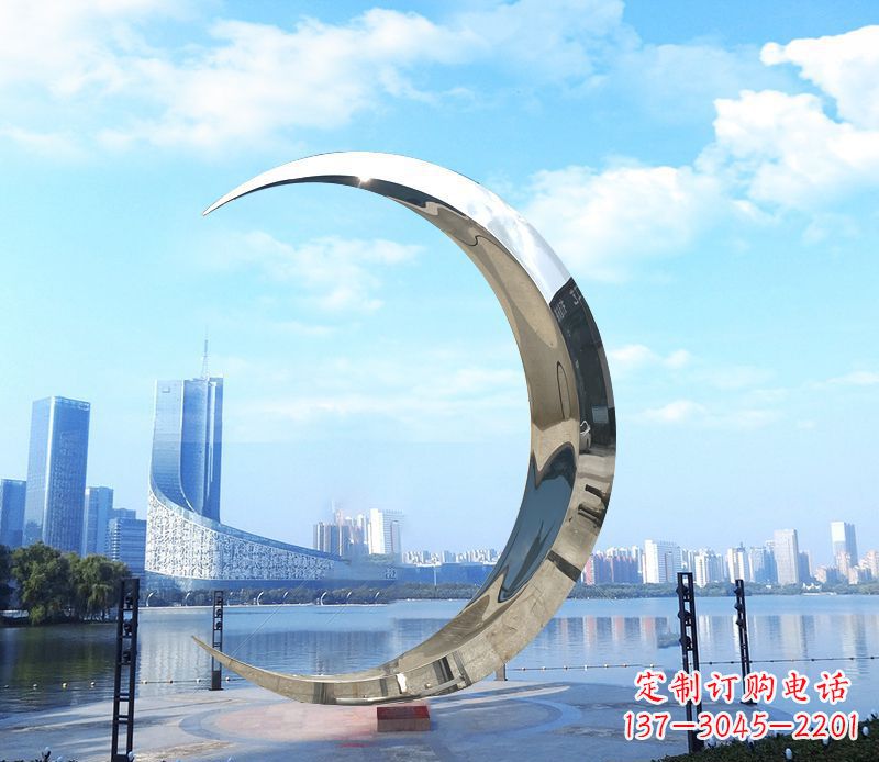 沈阳不锈钢月亮雕塑象征着美丽的月亮