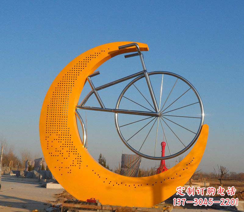 沈阳不锈钢自行车雕塑一次性看到的艺术经典