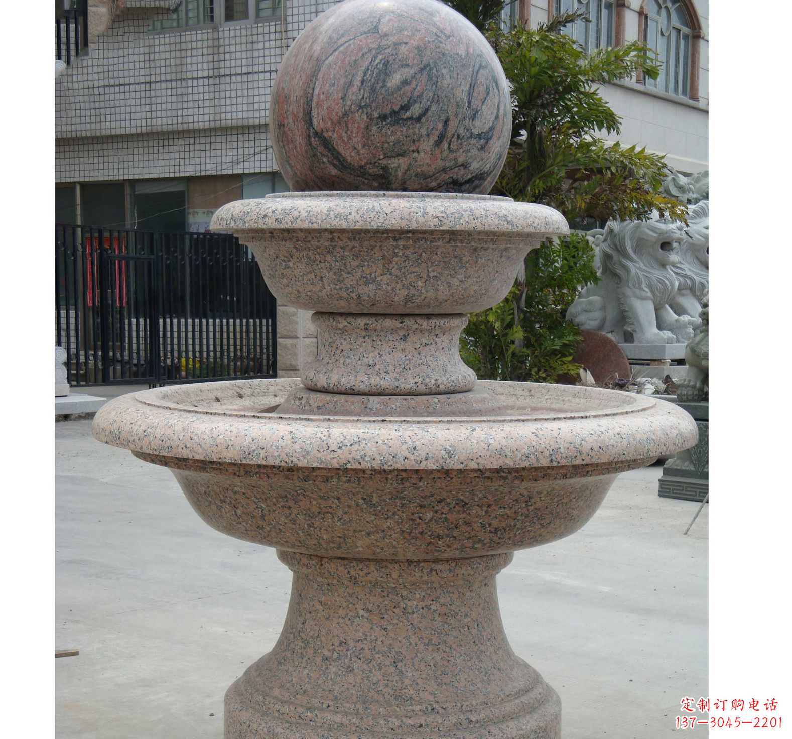 沈阳财源滚滚石雕风水球喷泉雕塑 (4)