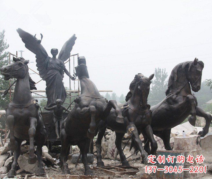 沈阳城市广场战马铜雕摆件 (3)