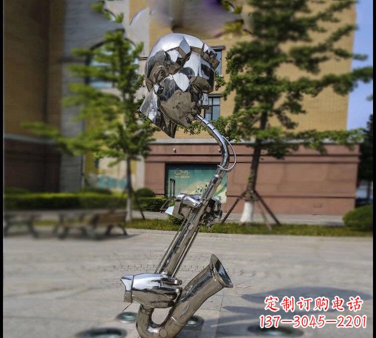 沈阳不锈钢萨克斯雕塑——展示音乐家的精神