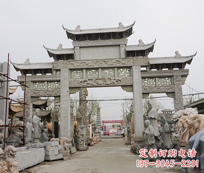 沈阳大理石牌坊石雕的精美