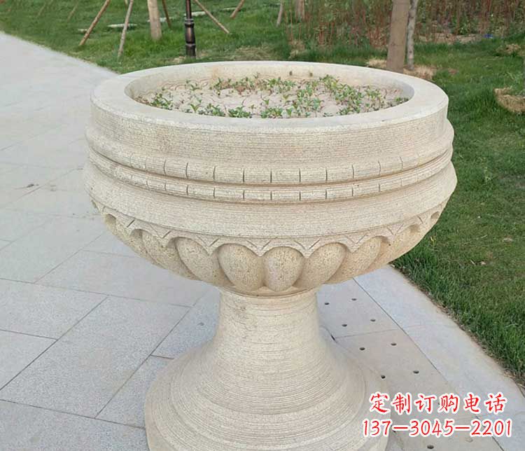 沈阳大理石花盆石雕