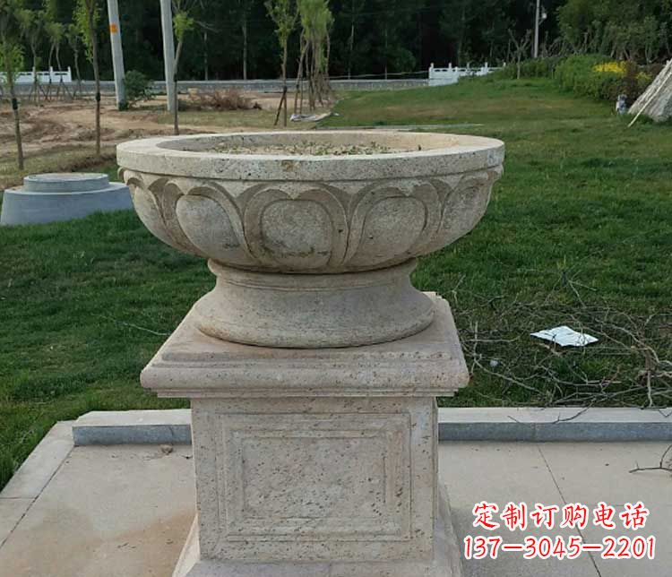 沈阳大理石花盆石雕
