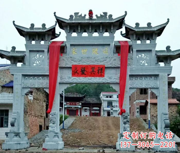 沈阳精美大理石牌坊雕塑