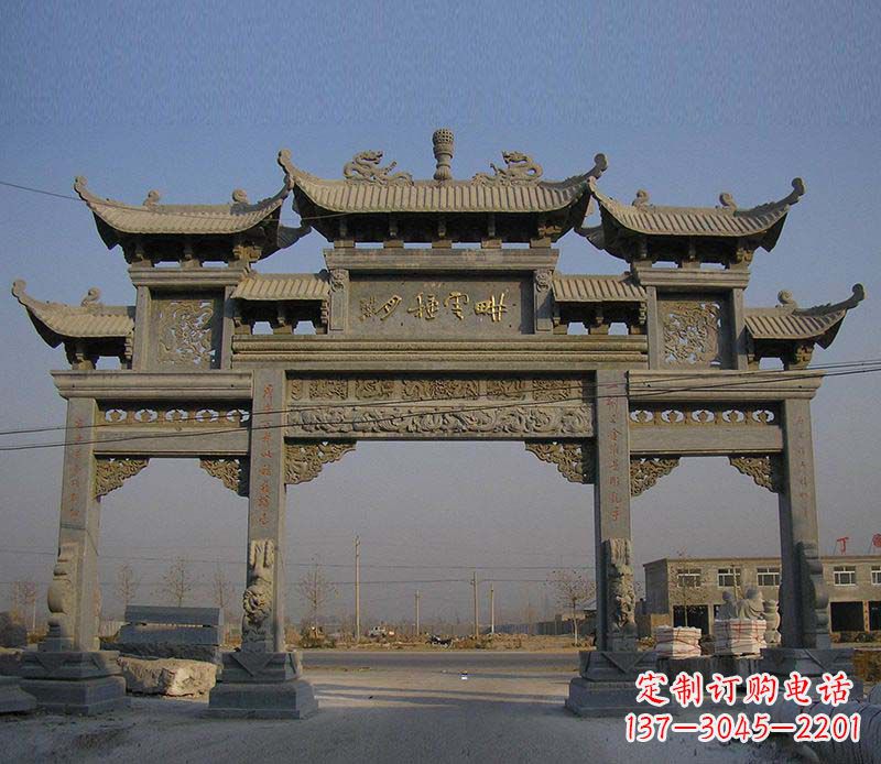 沈阳大理石牌楼雕塑定制