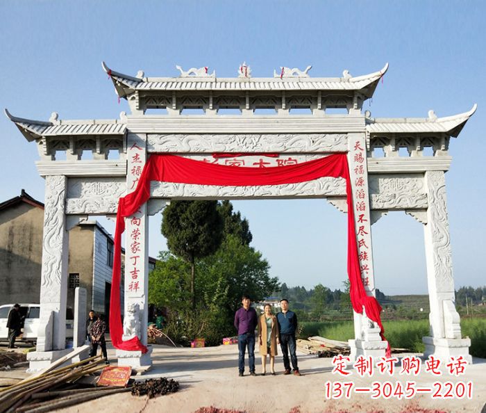 沈阳精美大理石牌坊雕塑