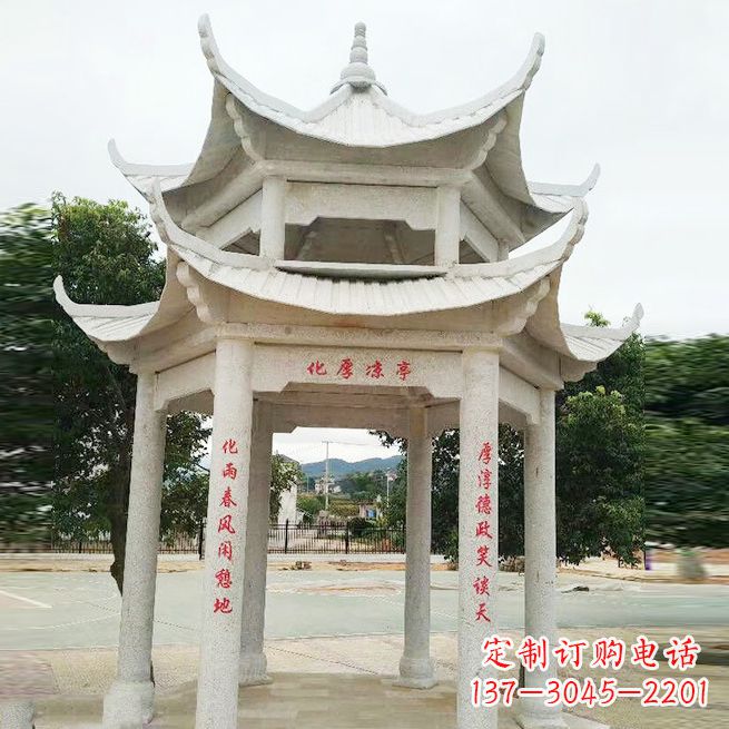 沈阳大理石凉亭双层雕塑